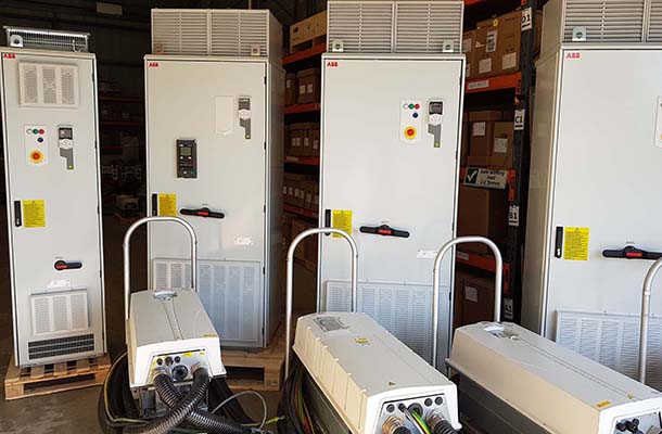 Hire Drives - pictures shows a few of the abb variable speed drives we have available for hire
