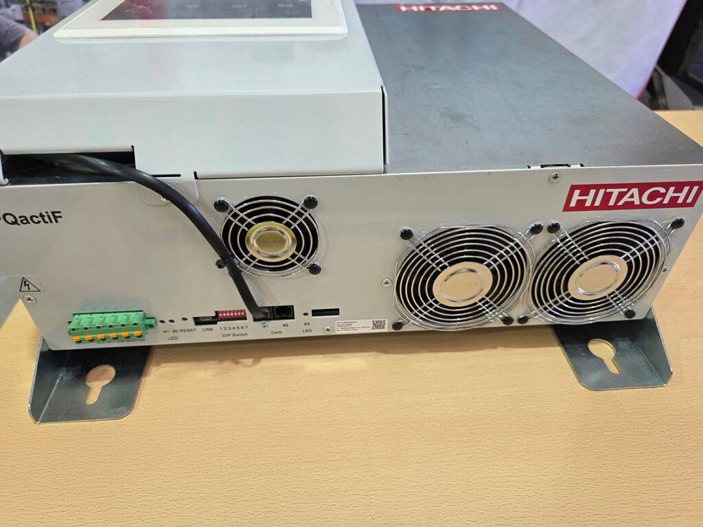 Hitachi Energy power factor correction equipment on display during the IDS Open Day 2026, showcasing solutions for improved power quality and energy efficiency.